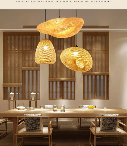 Bamboo Hand Weaving Pendant Light