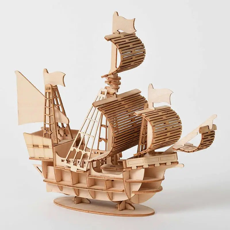 DIY Sailing Ship Toys 3D Wooden Puzzle Toy