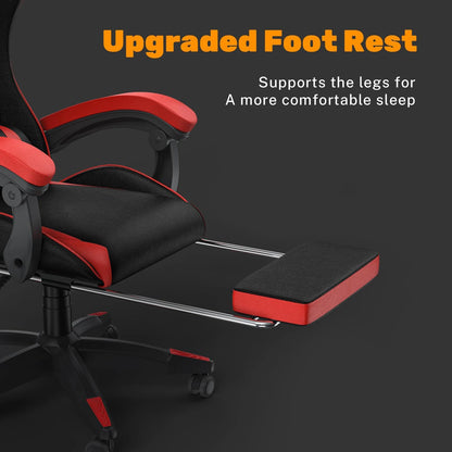 Bigzzia Gaming Chair with Footrest Gamer Chairs Ergonomic