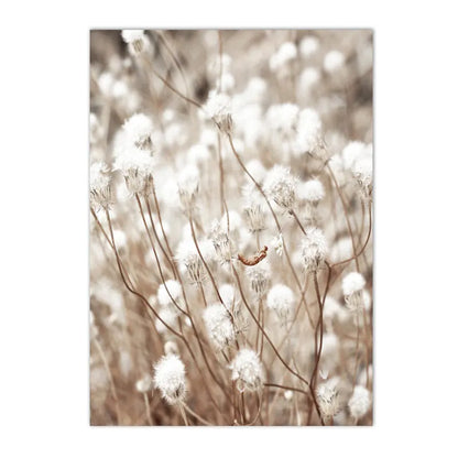 Nordic Beige Dandelion Painting Poster