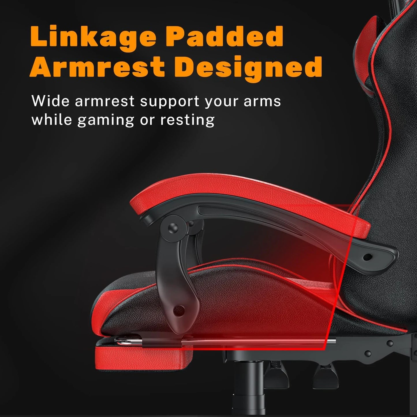 Bigzzia Gaming Chair with Footrest Gamer Chairs Ergonomic