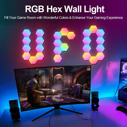 Hexagonal Modular Gaming Lights Night