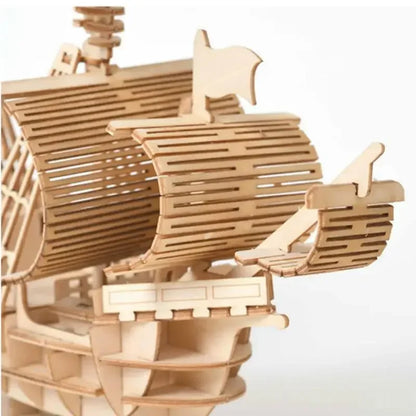 DIY Sailing Ship Toys 3D Wooden Puzzle Toy