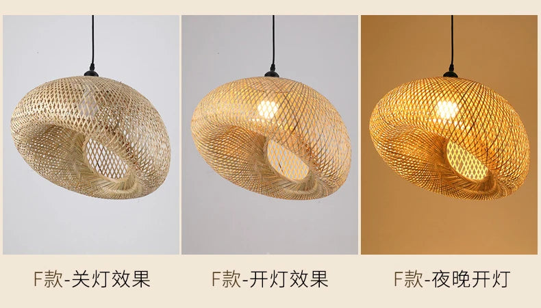 Bamboo Hand Weaving Pendant Light