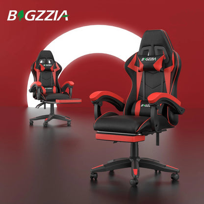 Bigzzia Gaming Chair with Footrest Gamer Chairs Ergonomic