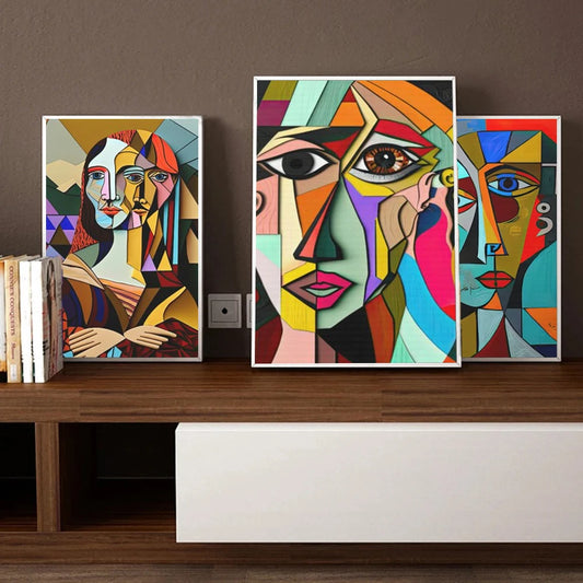 Abstract Cubism Canvas Painting Picasso Style