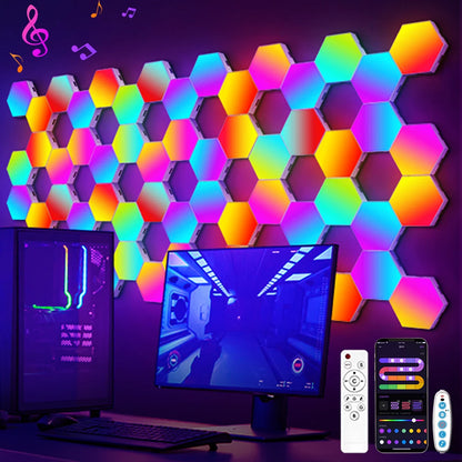 Hexagonal Modular Gaming Lights Night